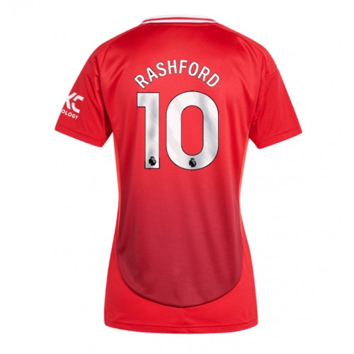 Manchester United Marcus Rashford #10 Domaci Dres za Ženska 2024-25 Kratak Rukav